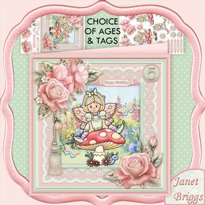 Fairy Faye on Toadstool Mini Kit with Ages & Decoupage
