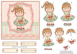 Jodie & Easter Egg Card Topper & Decoupage