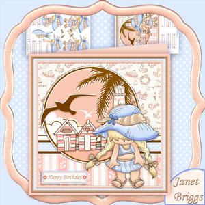 Beach Babe 8x8 Mini Kit & Decoupage