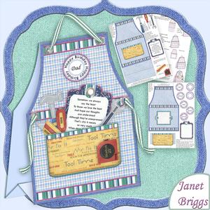 DIY Enthusiast Work Apron Tent Card Mini Kit