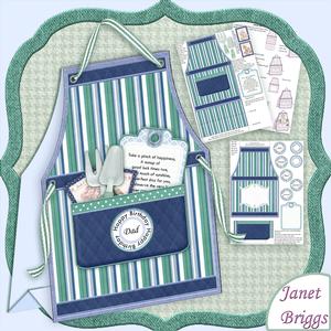 Gardening Apron for Men Tent Card Mini Kit