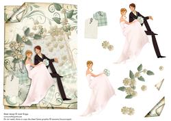 Wedding Album Page Decoupage