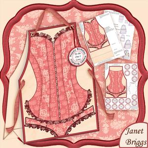 Blank Canvas Lingerie Apron to Embellish Tent Card Mini Kit