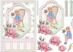 Roses for You Vintage Card Topper & Decoupage