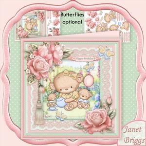 Teddies Tea Party 8x8 Mini Kit & Decoupage
