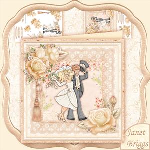 Wedding Happy Couple 8x8 Mini Kit & Decoupage