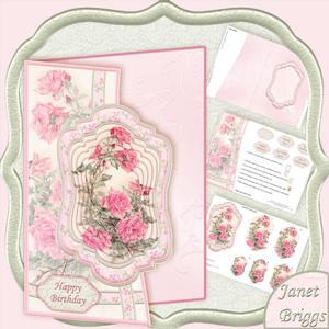 Pink Roses Curved Over Side Mini Kit & Pyramage