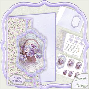 Pansy Basket Curved Over Side Mini Kit & Pyramage