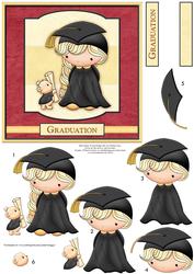 Graduation Izzy Card Topper & Decoupage