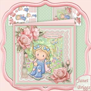 Chloe Sitting in the Woods 8x8 Mini Kit & Decoupage
