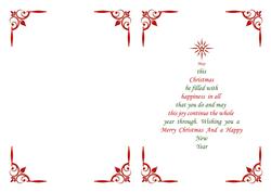 Christmas Insert & Verse in Red Green Christmas Tree Shape