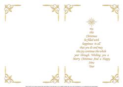 Christmas Insert & Verse in Gold Christmas Tree Shape