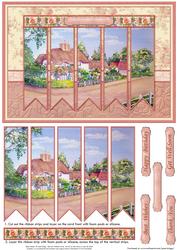 Cottage Ribbon Strips Quick Card
