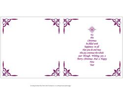 6x6 Christmas Insert & Verse in Plum Christmas Tree Shape