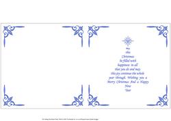 6x6 Christmas Insert & Verse in Blue Christmas Tree Shape