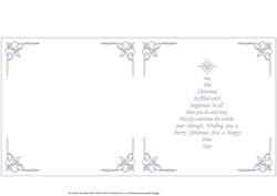 6x6 Christmas Insert & Verse in Silver Christmas Tree Shape
