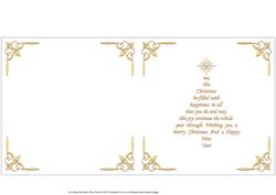 6x6 Christmas Insert & Verse in Gold Christmas Tree Shape