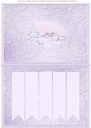 Insert for Ribbon Strips Christmas Snowy Lane Quick Card