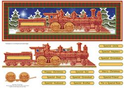 Christmas Vintage Train Quick Card for Men