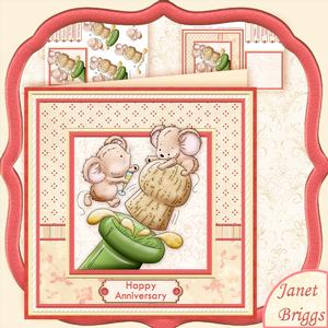 Celebration Mice 7x7 Mini Kit & Decoupage