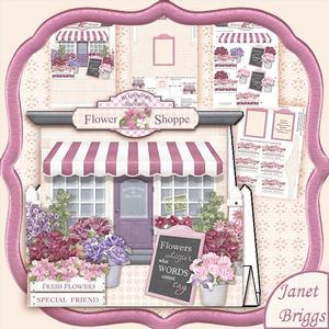 Flower Shop Shaped Card & Decoupage Kit