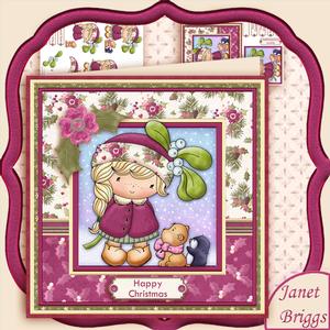 Izzy's Mistletoe Kisses 7x7 Mini Kit & Decoupage