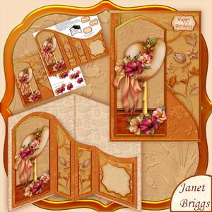 Floral Hat A5 with Concertina Insert Mini Kit