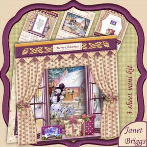 Winter Cottage Christmas Window Aperture 8x8 Mini Kit
