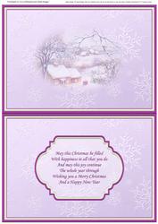 Christmas Insert & Verse for Winter Village Plum Poinsettia