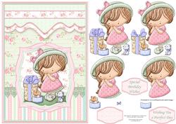 Izzy's Kitty Surprise Card Topper & Decoupage