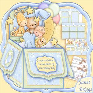 cup564888_68 - New Baby Boy Pop Up Box Card 7.5