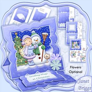 Christmas Snow Hugs Easel Card Kit & Decoupage