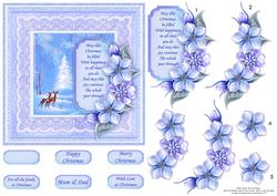Christmas Floral Tag & Woodland Deer Card Topper & Decoupage
