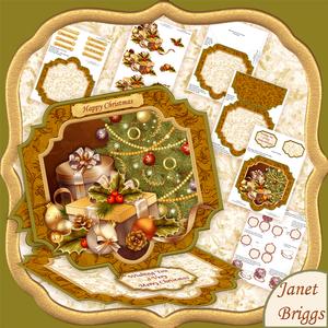 Gifts Beneath the Christmas Tree Large Easel Card Kit 7.5"