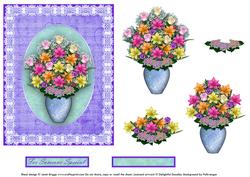 Vase of Flowers Topper & Decoupage