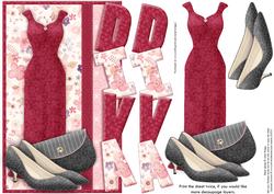 Ruby Diva Over the Side with Decoupage