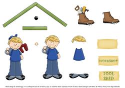 Shed or Tool Workshop Shape Card Part 2