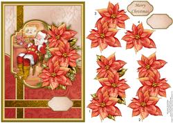 Santa Relaxing Christmas Card Topper & Decoupage