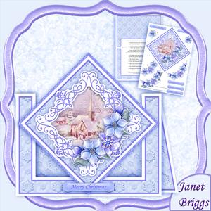 Christmas Winter Church Diamond Front Mini Kit Decoupage 2
