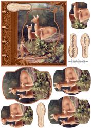 Woodland Deer Card Topper & Pyramage