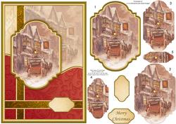 Christmas Trip to the Pub Card Topper & Pyramage