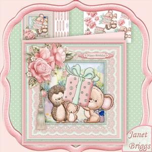 A Little Something Birthday Card Topper & Decoupage Mini Kit