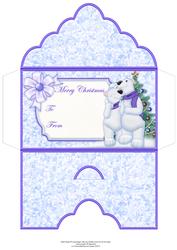 Polar Bear Family Christmas Money Wallet Envelope