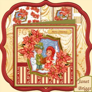 Christmas Carollers Mini Kit with Decoupage