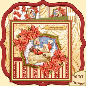 Shattered Santa Christmas 8x8 Mini Kit with Decoupage