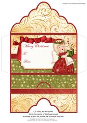 Carol Singing Angel Christmas Money Wallet Envelope