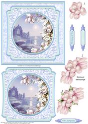 Tranquil Ocean Sympathy Card Topper & Quick Decoupage