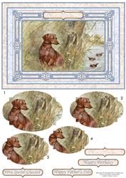 Dachshund Watching the Ducks Quick Card & Pyramage