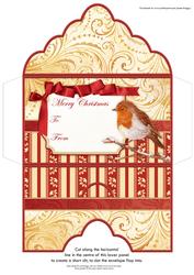 Christmas Robin Christmas Money Wallet Envelope