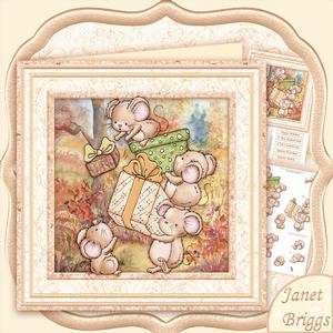 Tipsy Topsy Mice 8x8 Mini Kit & Decoupage